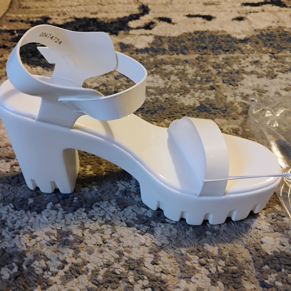 Forever 21 White Platform Sandals